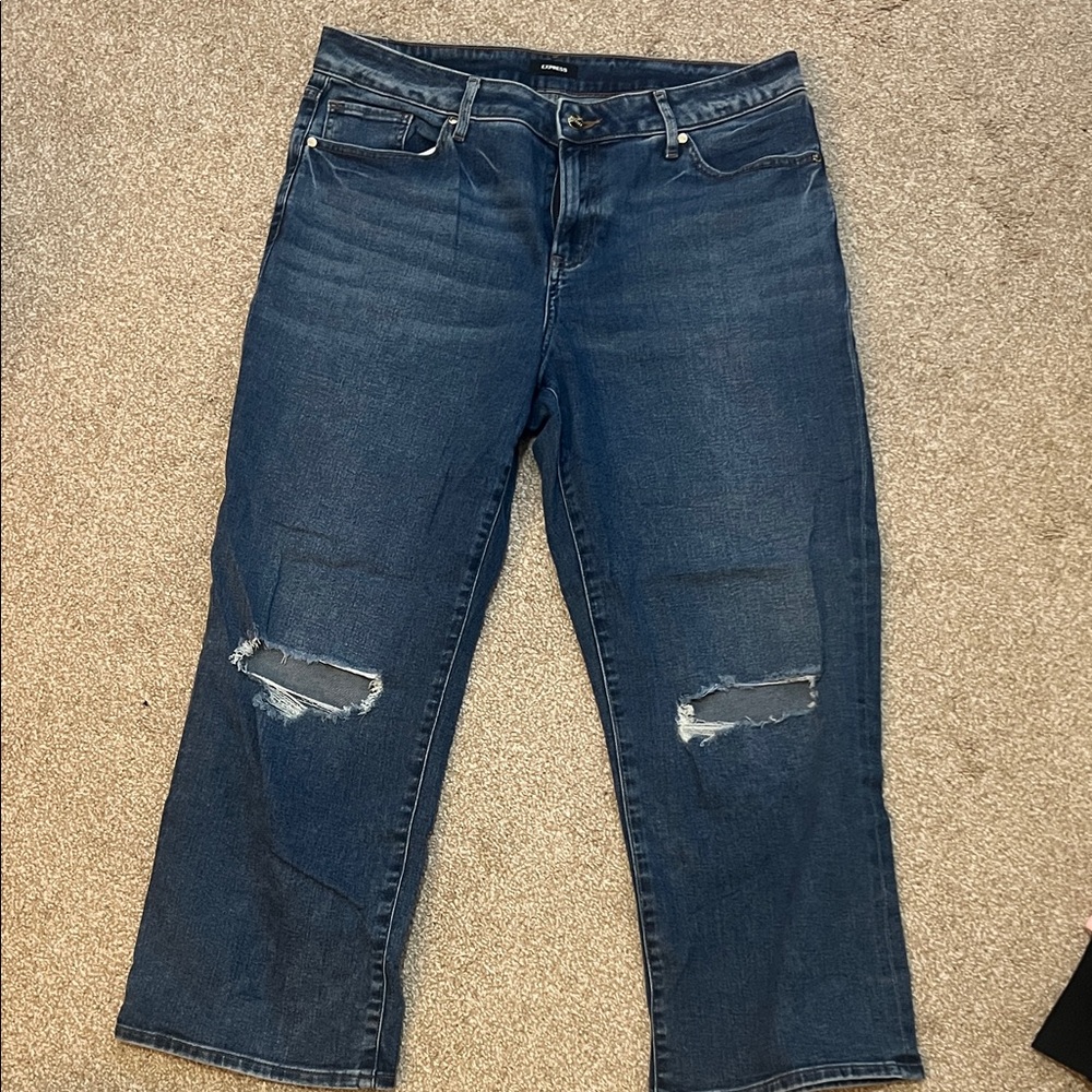 EXPRESS Women's Distressed Blue Jeans